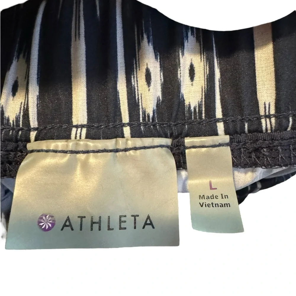 Athleta Womens Reflection Stretch Skirt with Drawstring Waist‎ Geometric Print L